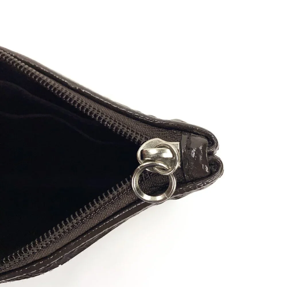 COACH Signature Canvas Wristlet Pouch w/Leather Trim - Picture 6 of 15